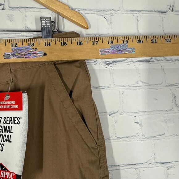 TrueSpec 24-7 Khaki Tactical Pants Women Size 8 X 32 Ripstop Cargo Pockets - Picture 8 of 15
